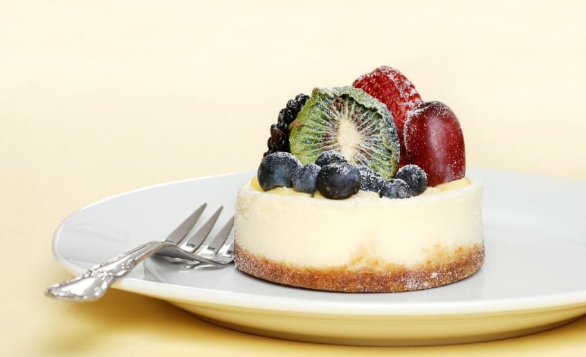 mini cheesecake aux fruits frais