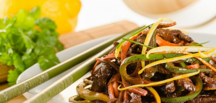 wok de boeuf aux legumes croquants