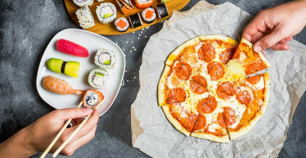 Sushi vs pizza : lequel contient le plus de calories