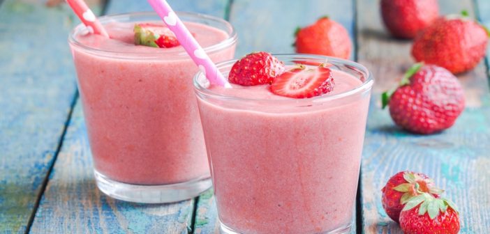 Recette du milkshake light aux fraises - Le blog